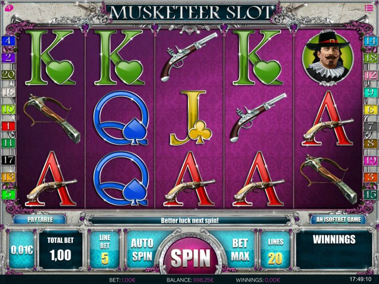 Musketeer Slot from Isoftbet